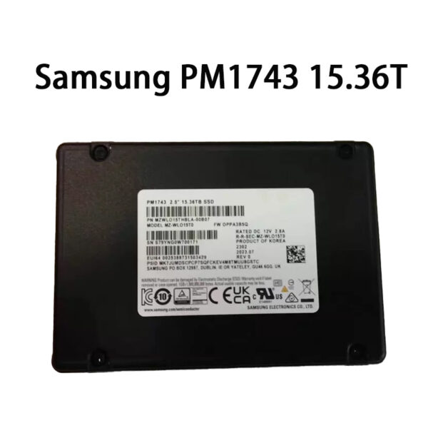 Samsung PM1743 15.36TB 2.5”PCIe 5.0 Gen5 NVMe U.2 SSD Brand‑New