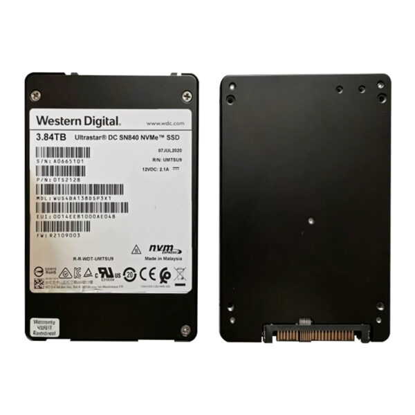 WD Ultrastar DC SN840 3.84TB NVMe U.2 SSD Second‑hand