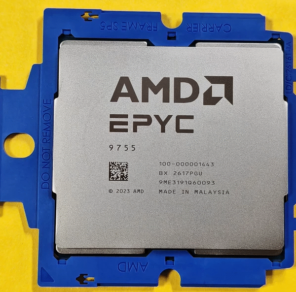 AMD EPYC 9755 2.7- 4.1 GHz 128cores 256thr 500W CPU official version
