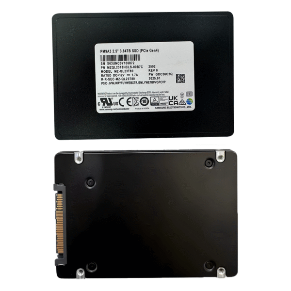 Samsung PM9A3 U.2 NVMe PCIe 4.0 SSD 3.84T brand new
